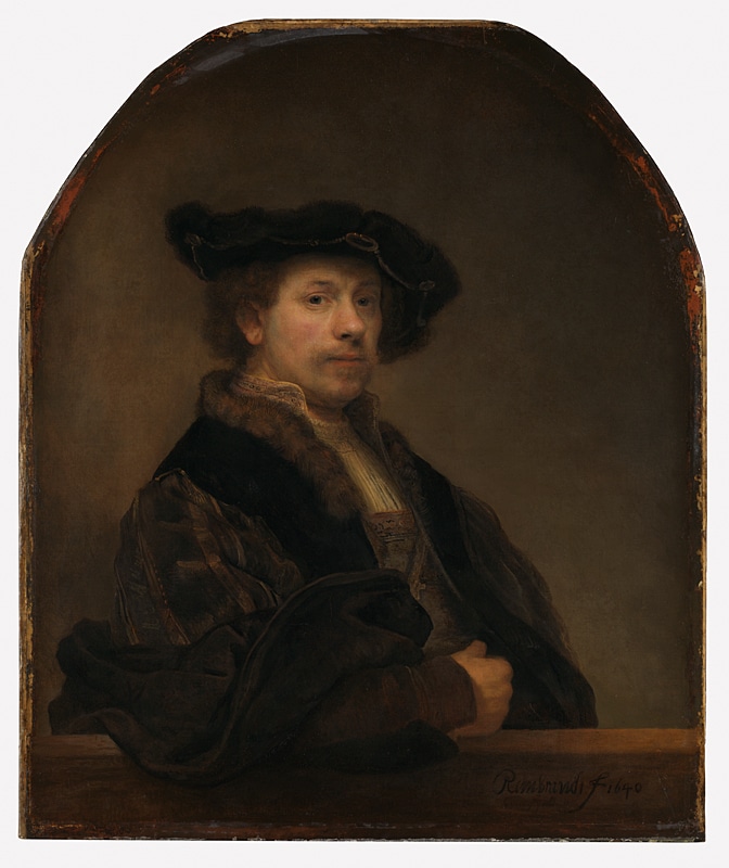 Rembrandt, Self Portrait at the Age of 34, oil on canvas. 1640.